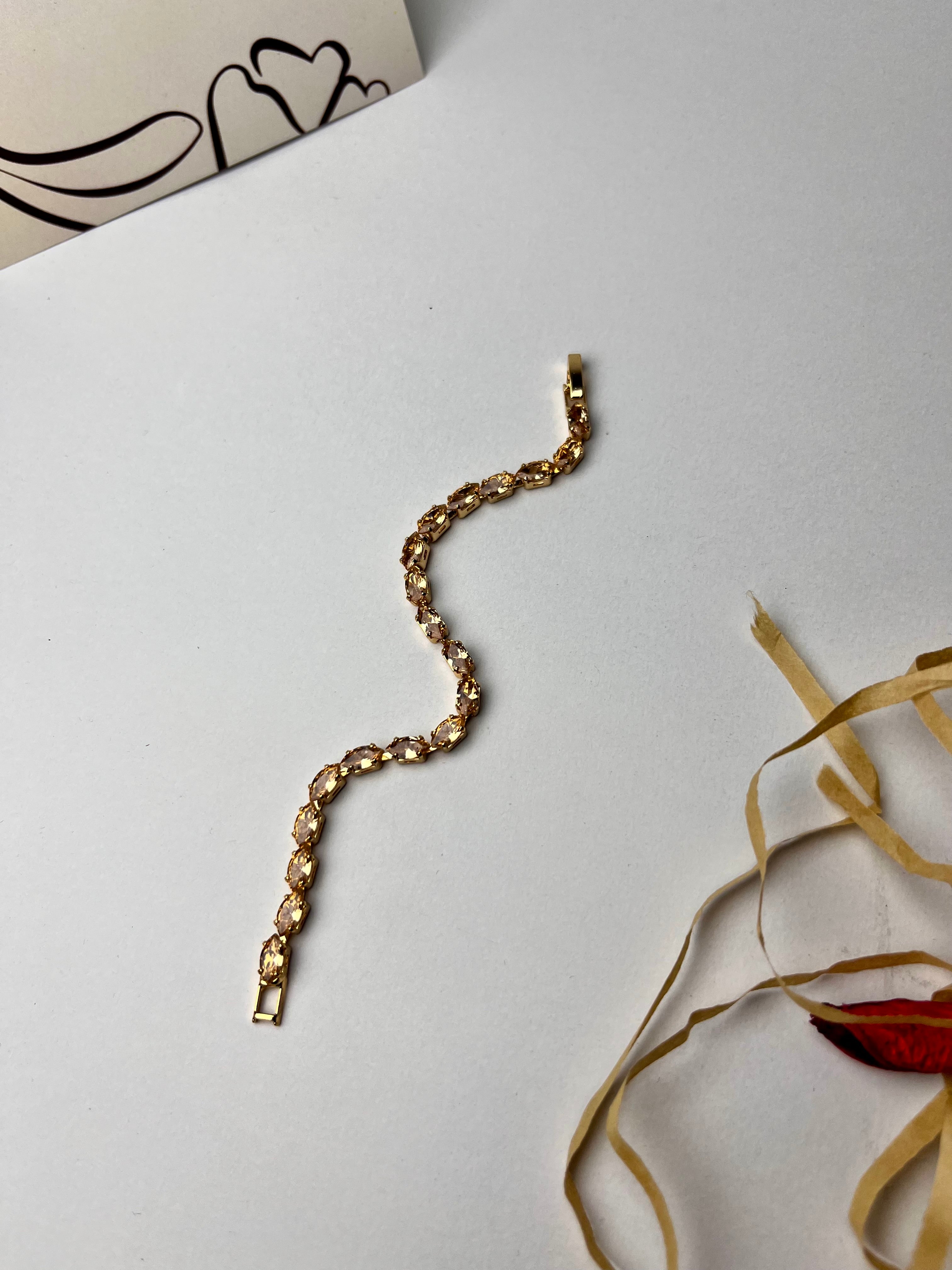 Pink tennis bracelet