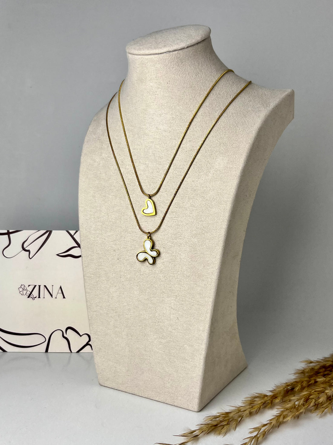 "Butterfly and Love" necklace