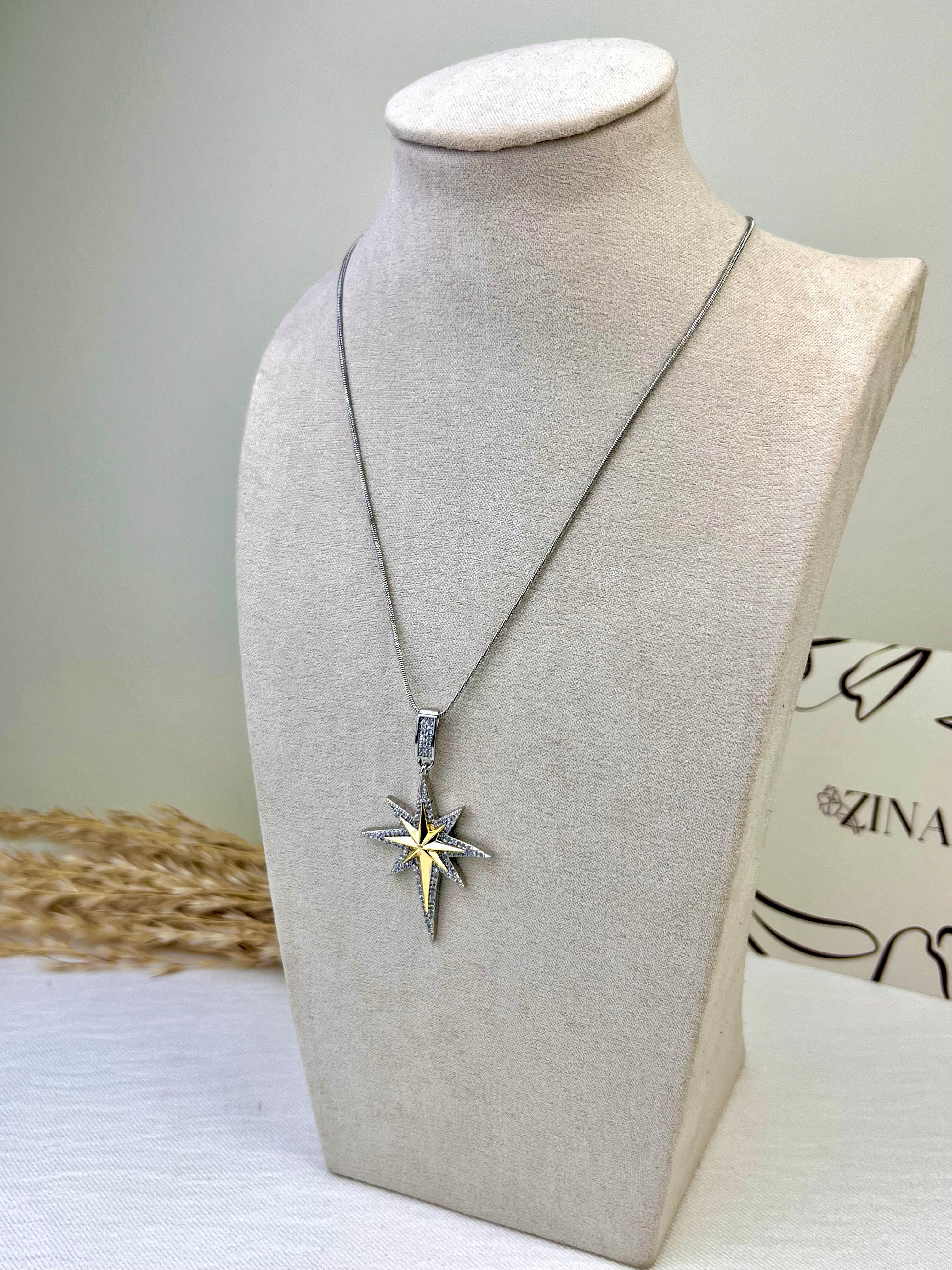 Silver studded necklace