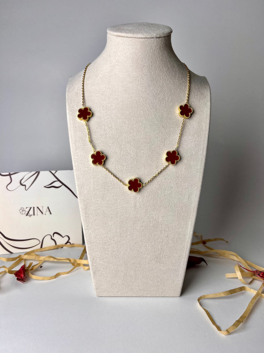 red rose necklace 