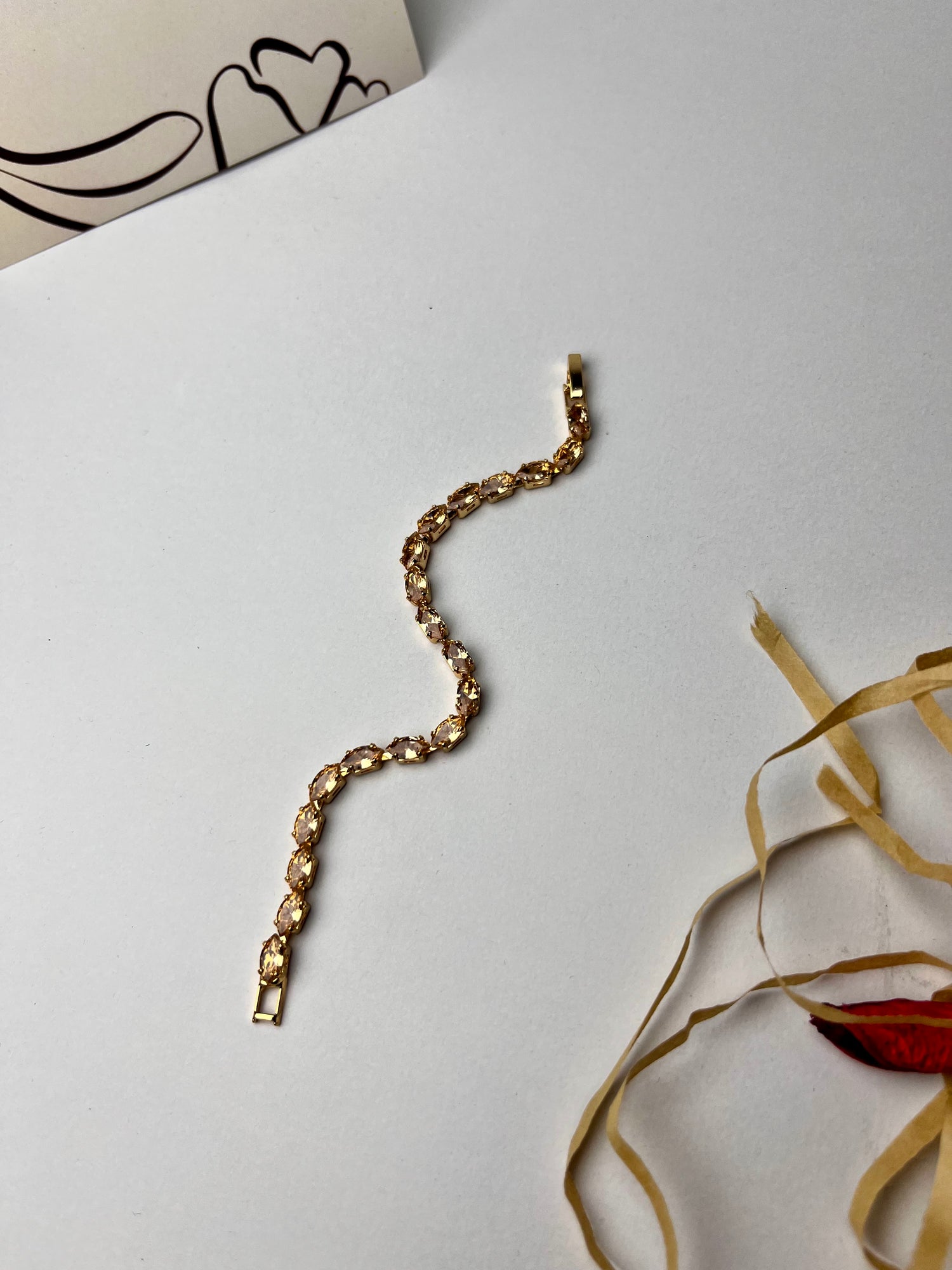 Pink tennis bracelet