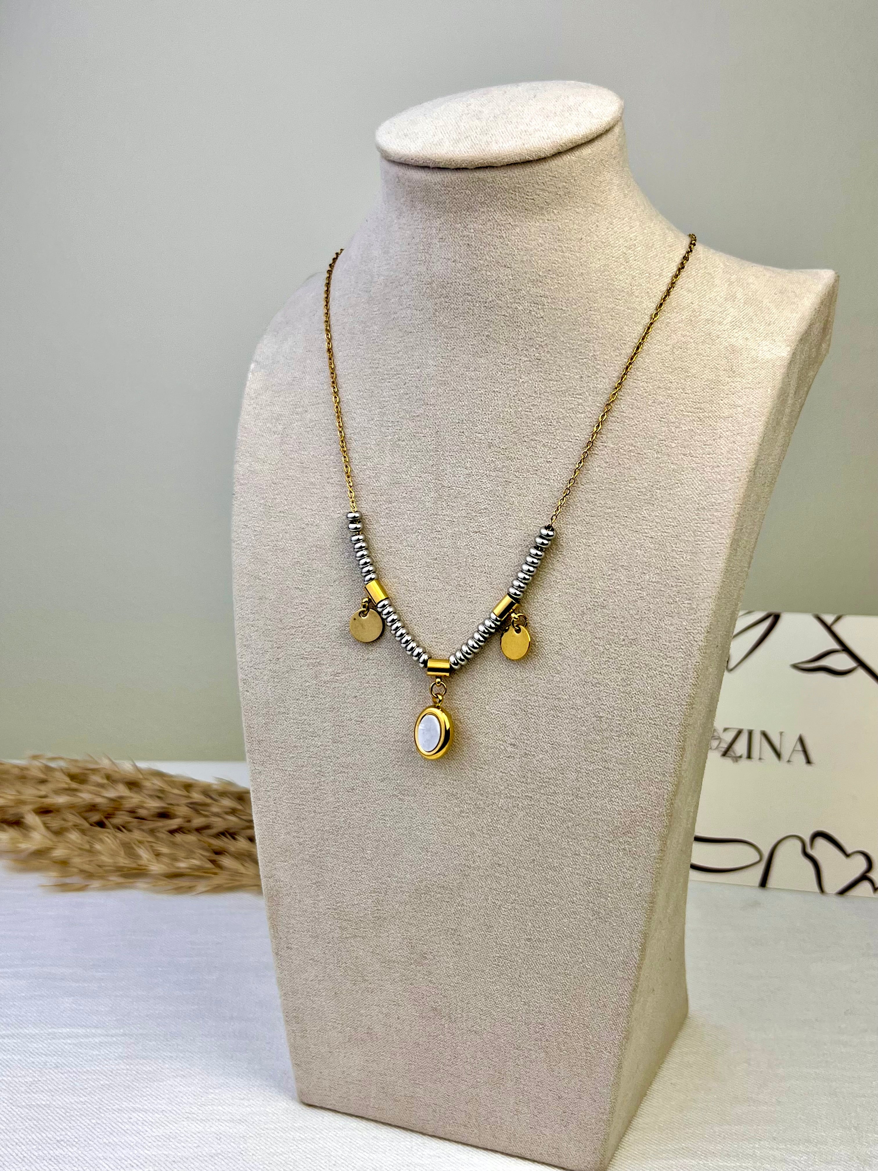 Gold and silver necklace