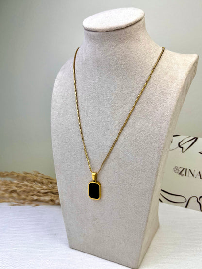 Double sided gold necklace