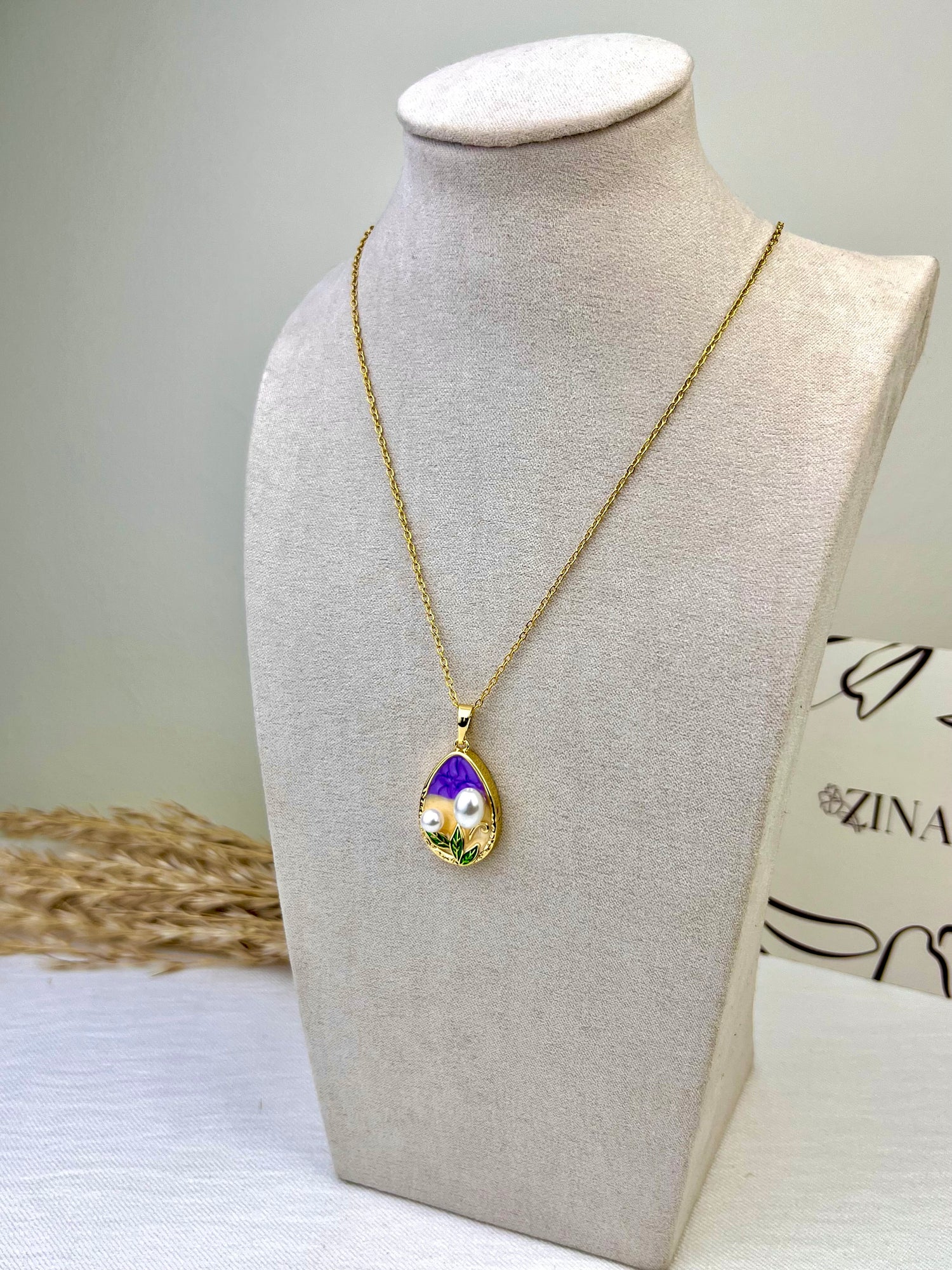 Colorful tree necklace