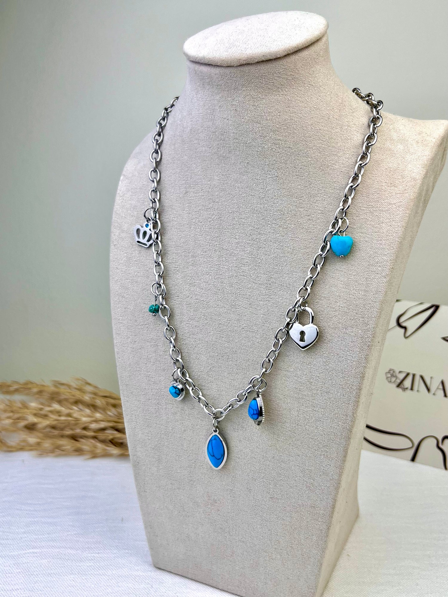 silver turquoise necklace