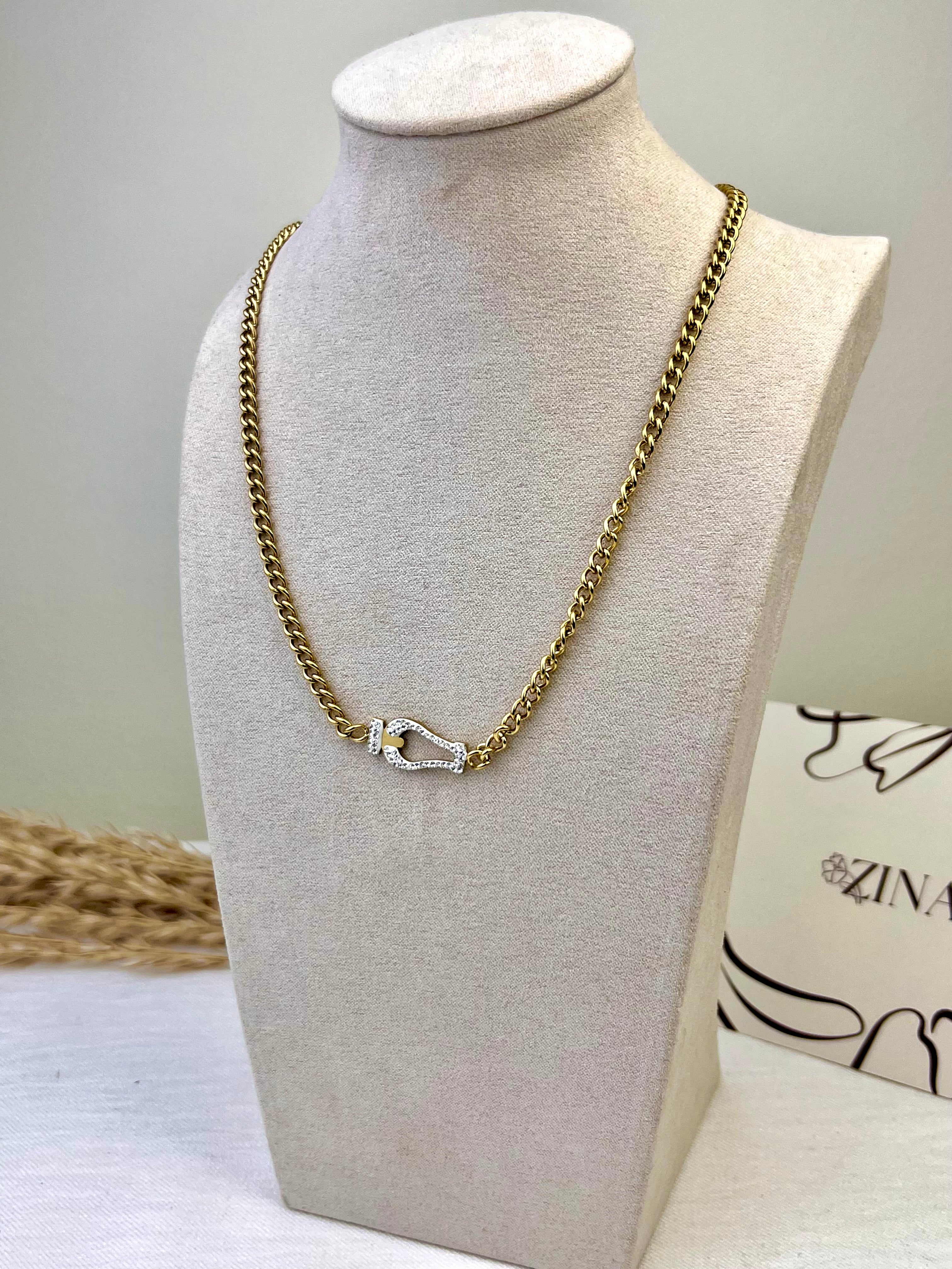 gold studded necklace