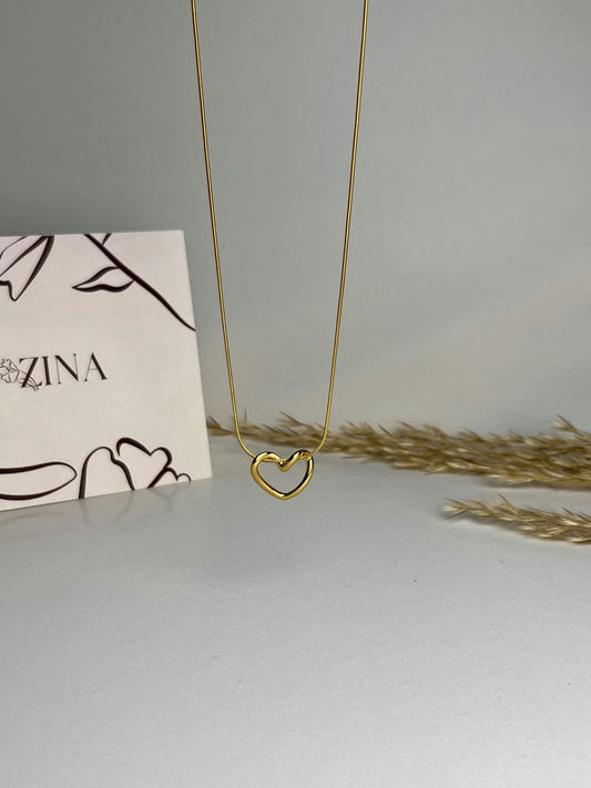 A chain with a hollow heart (plain)